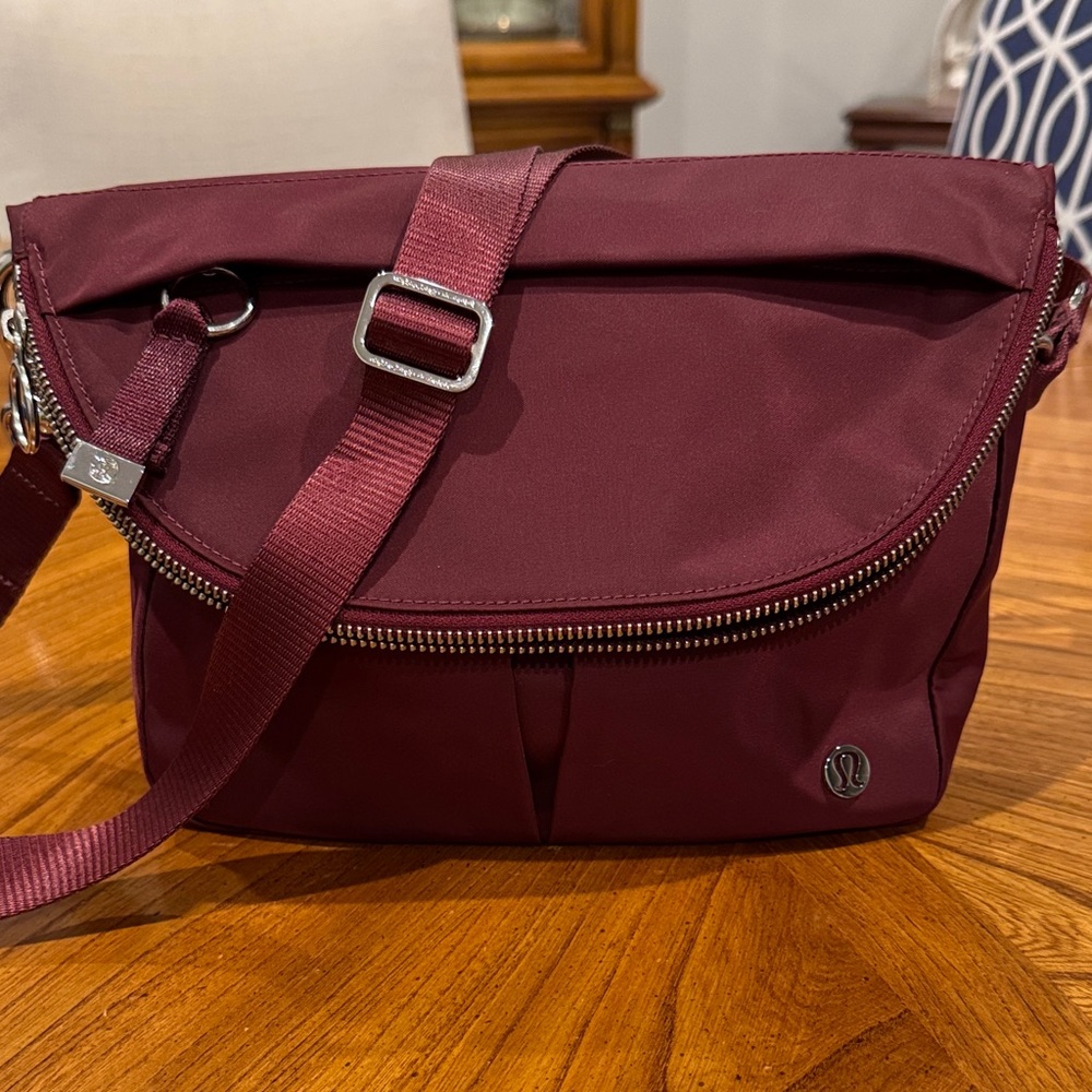 Lululemon Athletica Maroon Messenger Bag